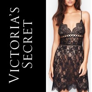 VS Vistorias Secret lace loop slip dress XL black